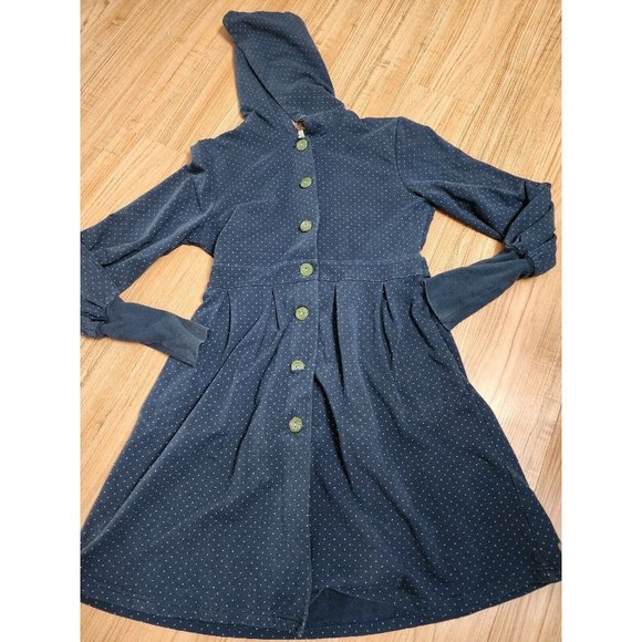 Matilda Jane Other - Matilda Jane You and Me Dress Button Up Hooded Polka Dot Size Medium